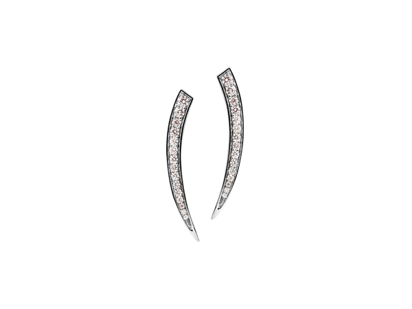 White Gold Fang Earrings