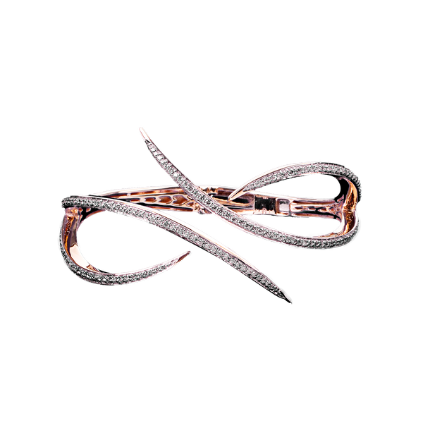 Yellow Gold Bracelet with White Diamonds