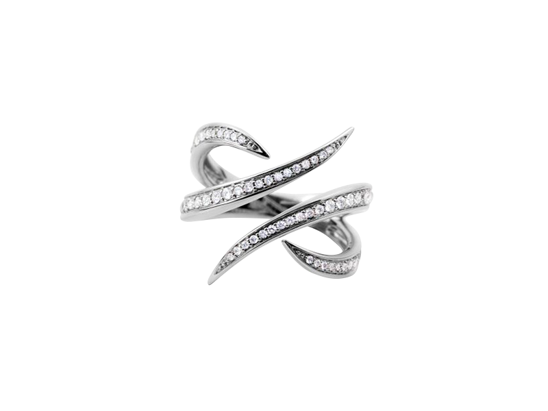 White Gold Statement Ring