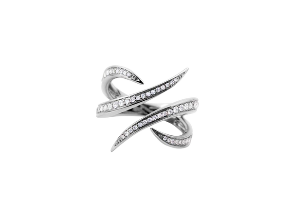 White Gold Statement Ring