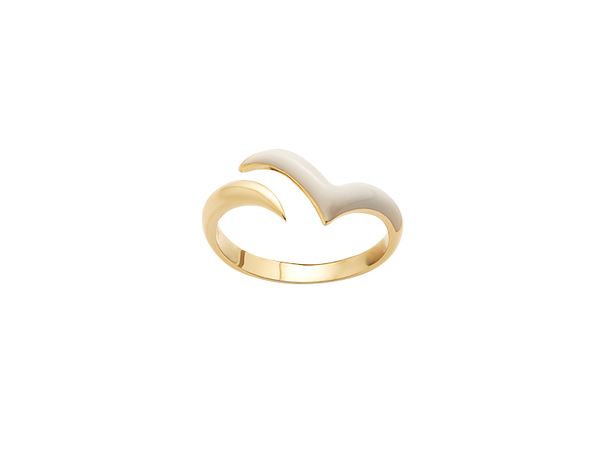 Fly With Me Ring, Black enamel